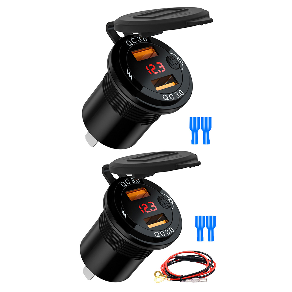 

3.4A Dual USB Car Charger Fast Phone Charge Adapter with Digital Display, 501 Original