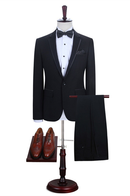 Bellasprom Handsome Black Prom Suit For Guys With One Button Online Bellasprom