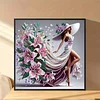Diamond Painting-DIY Crystal Rhinestone Lily Dress Elegant Girl(Box Packaging)