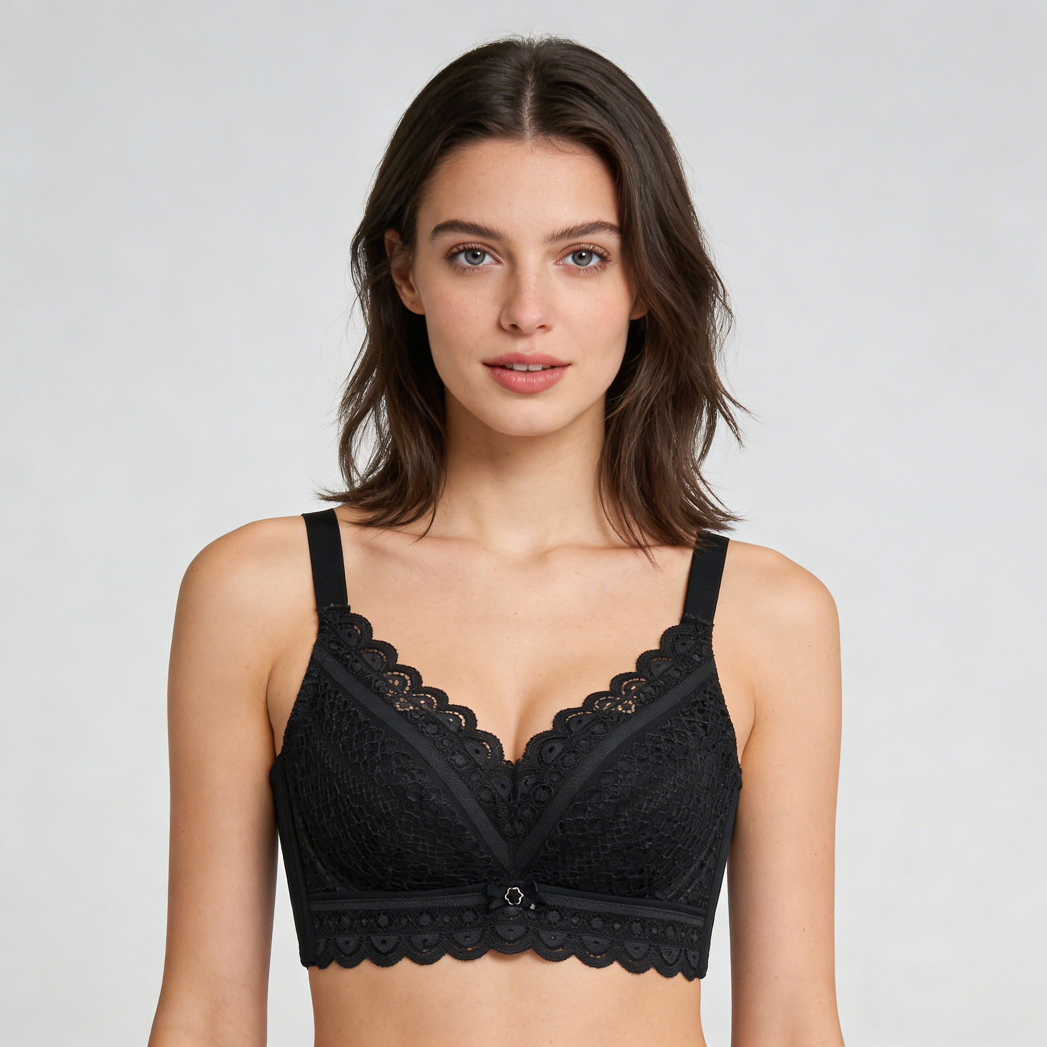 100% Silk Bra Comfortable Lacey Wireless REAL SILK LIFE