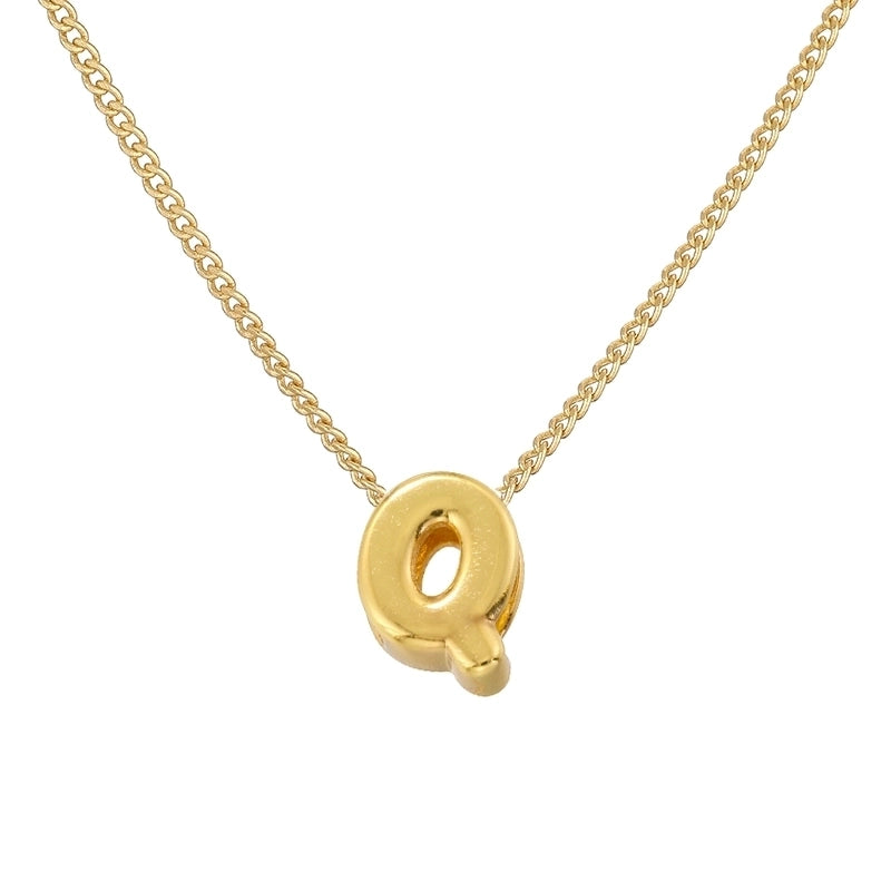 Copper 18K Gold Plated Letter Necklace