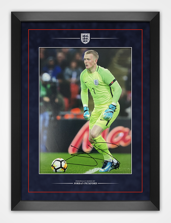 Jordan Pickford Signed & Framed 11X14 Photo Poster painting England Euro 2020 AFTAL COA