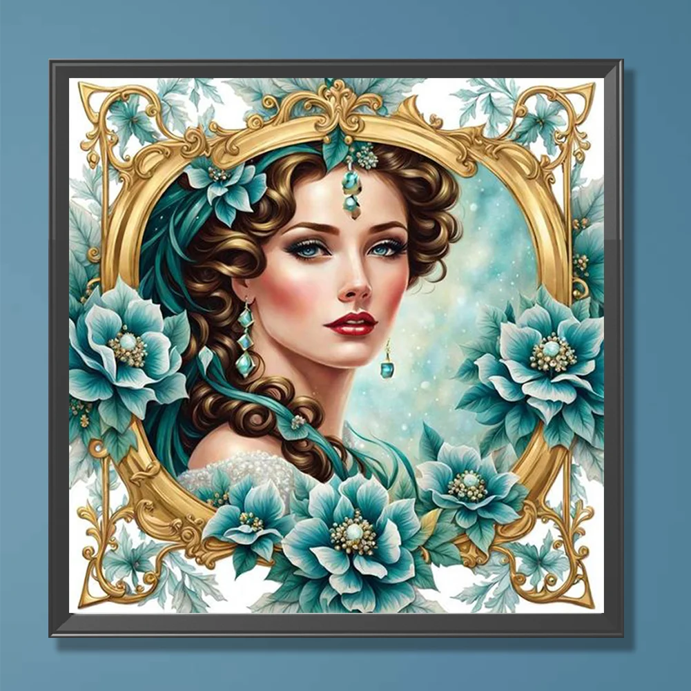 DIY Paint By Number 40*40cm - Photo Frame Lady