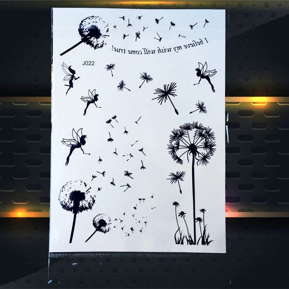 25 Style Hot Waterproof Black Henna Tattoo Fake Mandala Flower Arm Hand Tatoo Owl Decals Women Body Art Temporary Tattoo Sticker