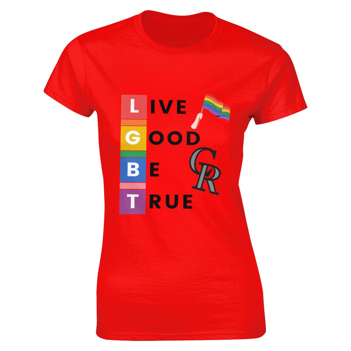 Colorado Rockies LGBT Pride Women's Short-Sleeve Cotton Tee