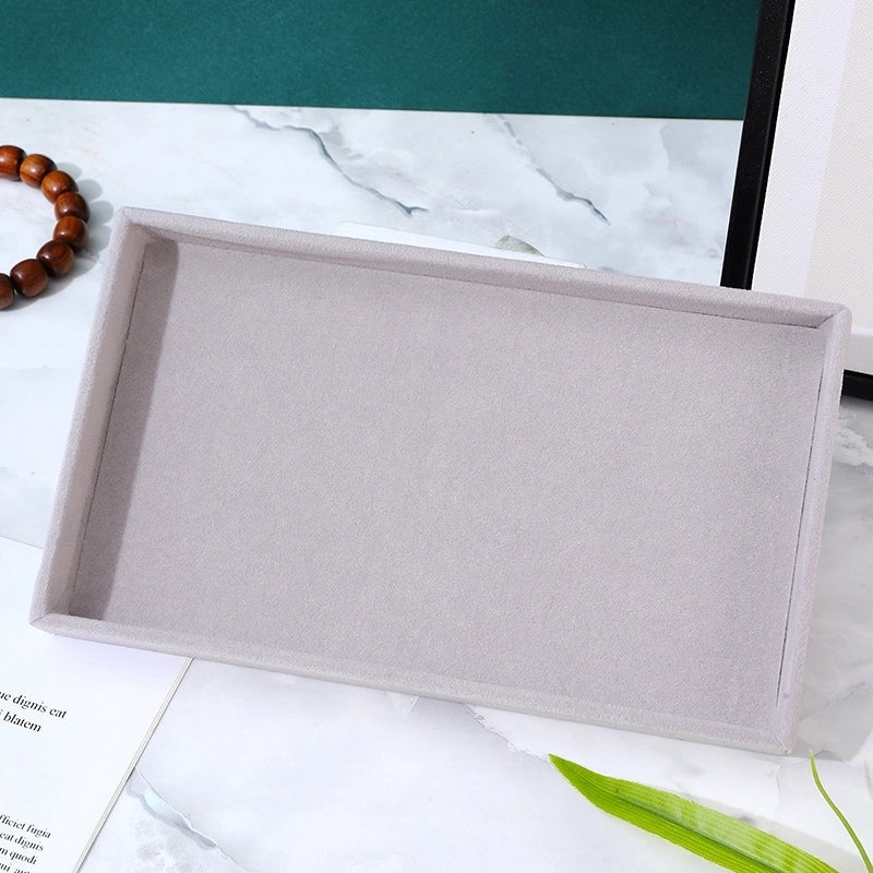 Minimalist Solid Color Velvet Flannel Jewelry Rack