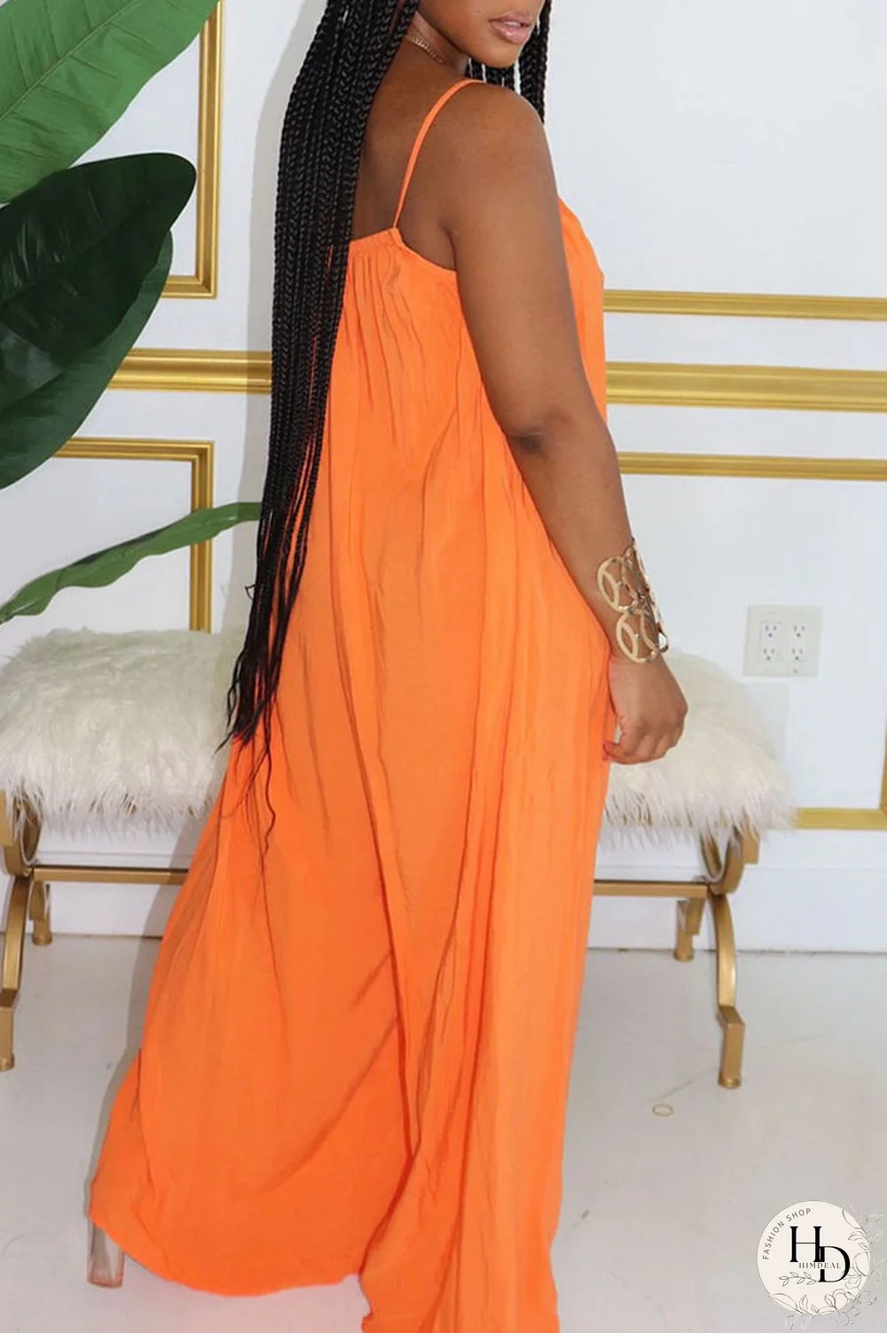 Red Fashion Sexy Solid Slip Jumpsuits