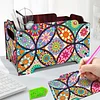 5D DIY Diamond Painting Art Decorative Storage Box Wood Storage Clutch (Flower)