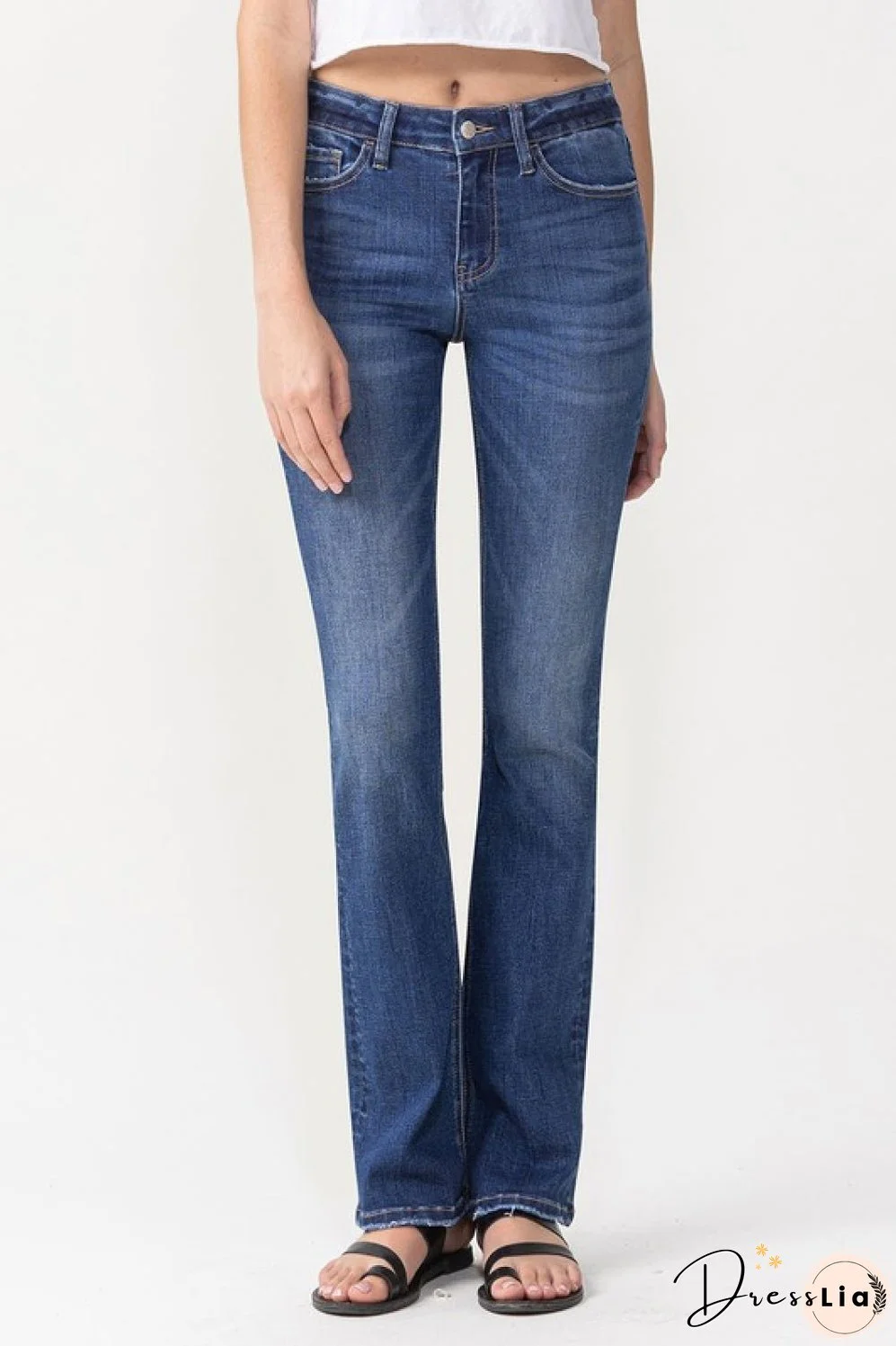 Lovervet Full Size Rebecca Midrise Bootcut Jeans