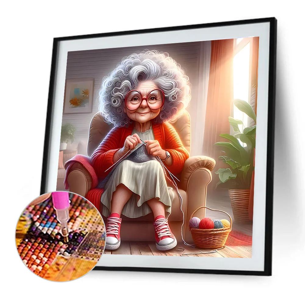 Diamond Painting - Full Round Drill - Grandma(Canvas|40*40cm)