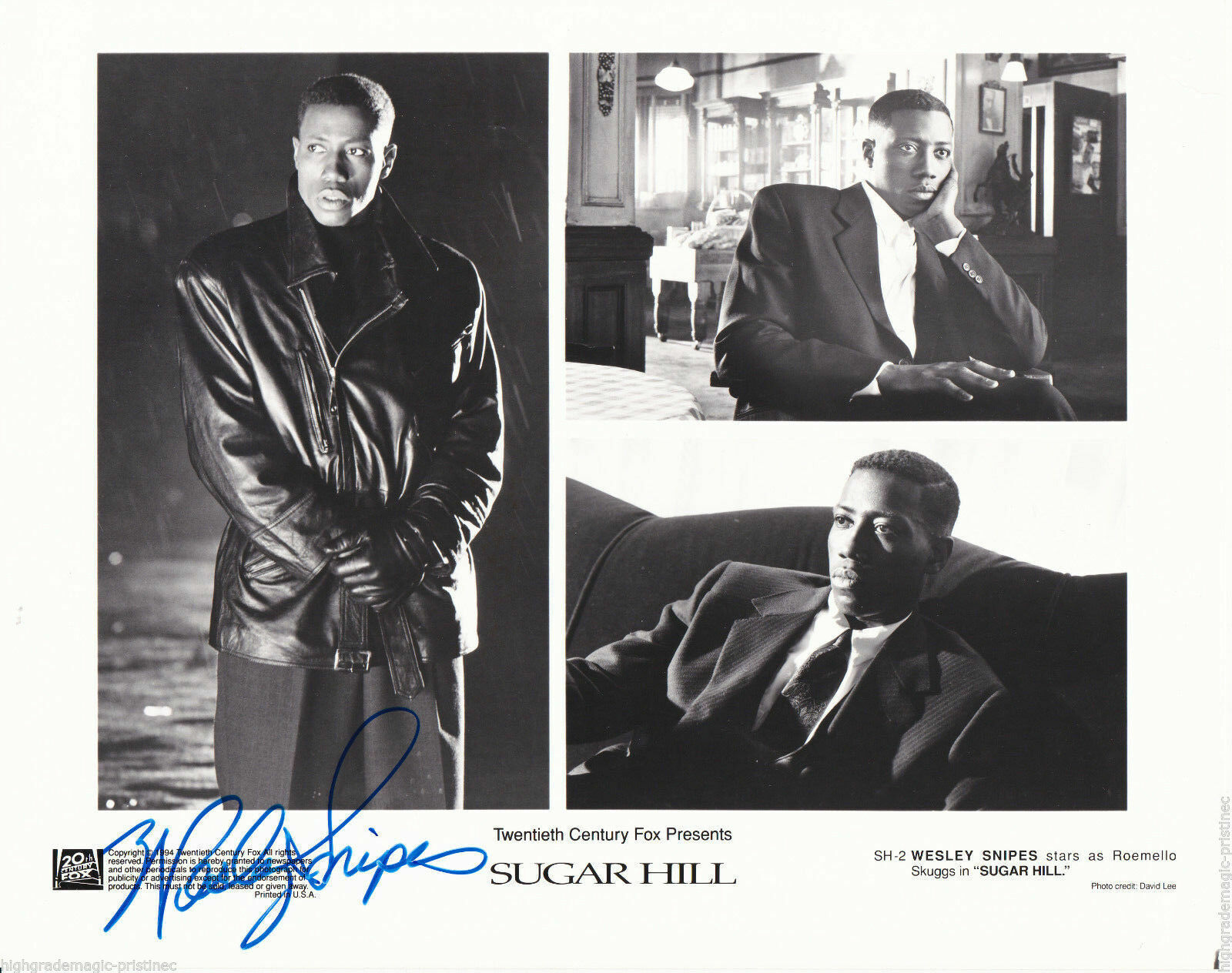 WESLEY SNIPES AUTOGRAPHED SIGNED 8X10 IN THEFOX FILM SUGAR HILL