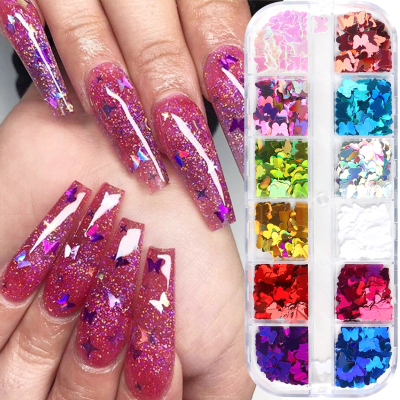Nail Sequ Glitter Online Red Hot Boxed Nail Glitter Gathered Aurora Laser Sequ Boxed