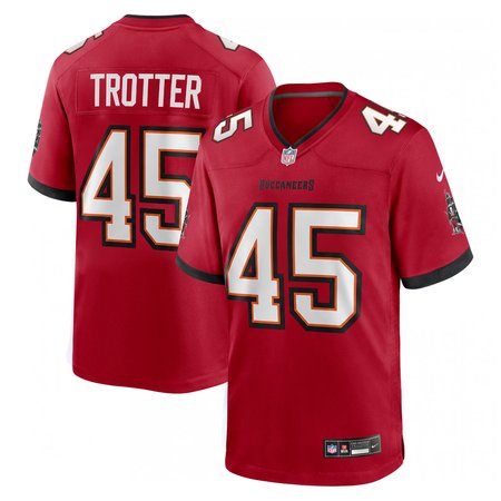 Men's Tampa Bay Buccaneers #45 Josiah Trotter Red 2026 NFL Draft Game Jersey
