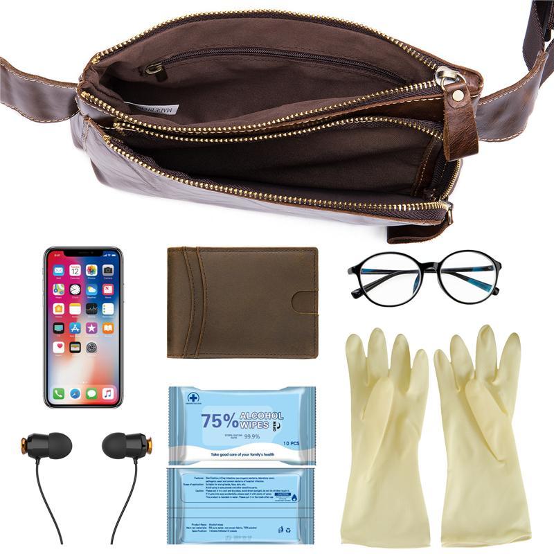 Mens Vingtage Large Capacity Crossbody Bags Fanny Packs