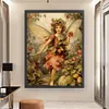 【Limited Stock Sale】Full Embroidery Cotton Thread11CT Print Retro Butterfly Girl Cross Stitch50x65cm tapestrymarket