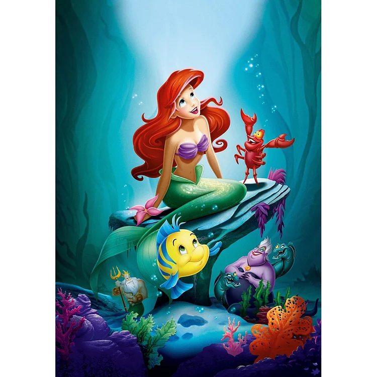 Sea Beauty Fish  Full Round Diamond Painting 30*40CM