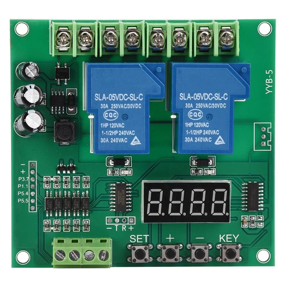 Dual Thermocouple Switch Relay DS18B20 Temperature Control Motor Forward Reverse Cycle Repeating Interval Timer Switch