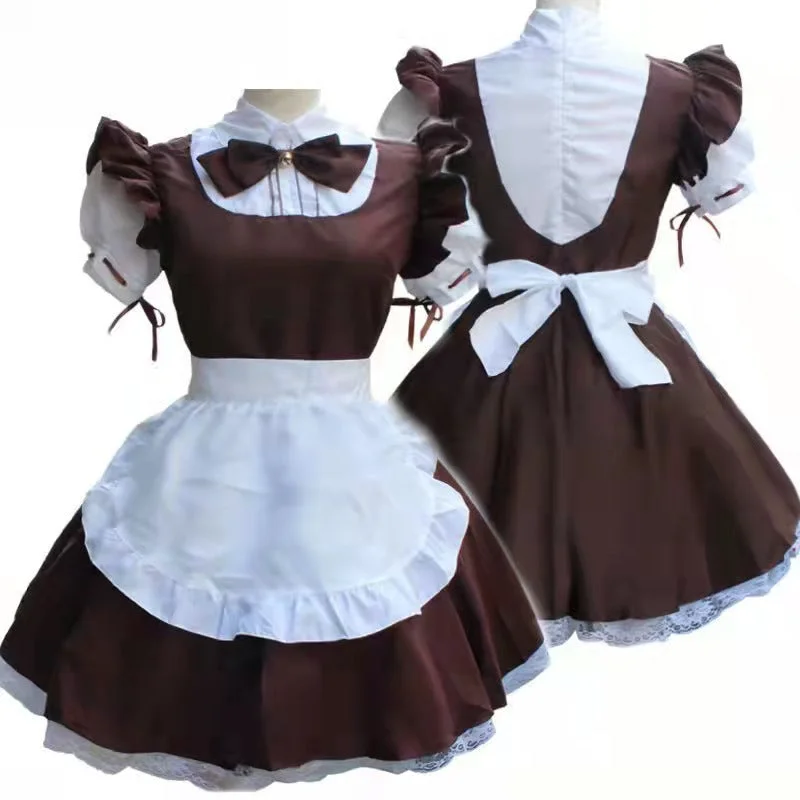 Brownm Retro Color Contrast Patchwork Solid Dresses