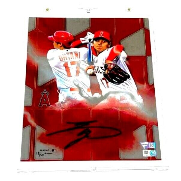 SHOHEI OHTANI HAND SIGNED AUTOGRAPHED 8X10 Photo Poster painting WITH FANATICS COA EXCLUSIVE /50