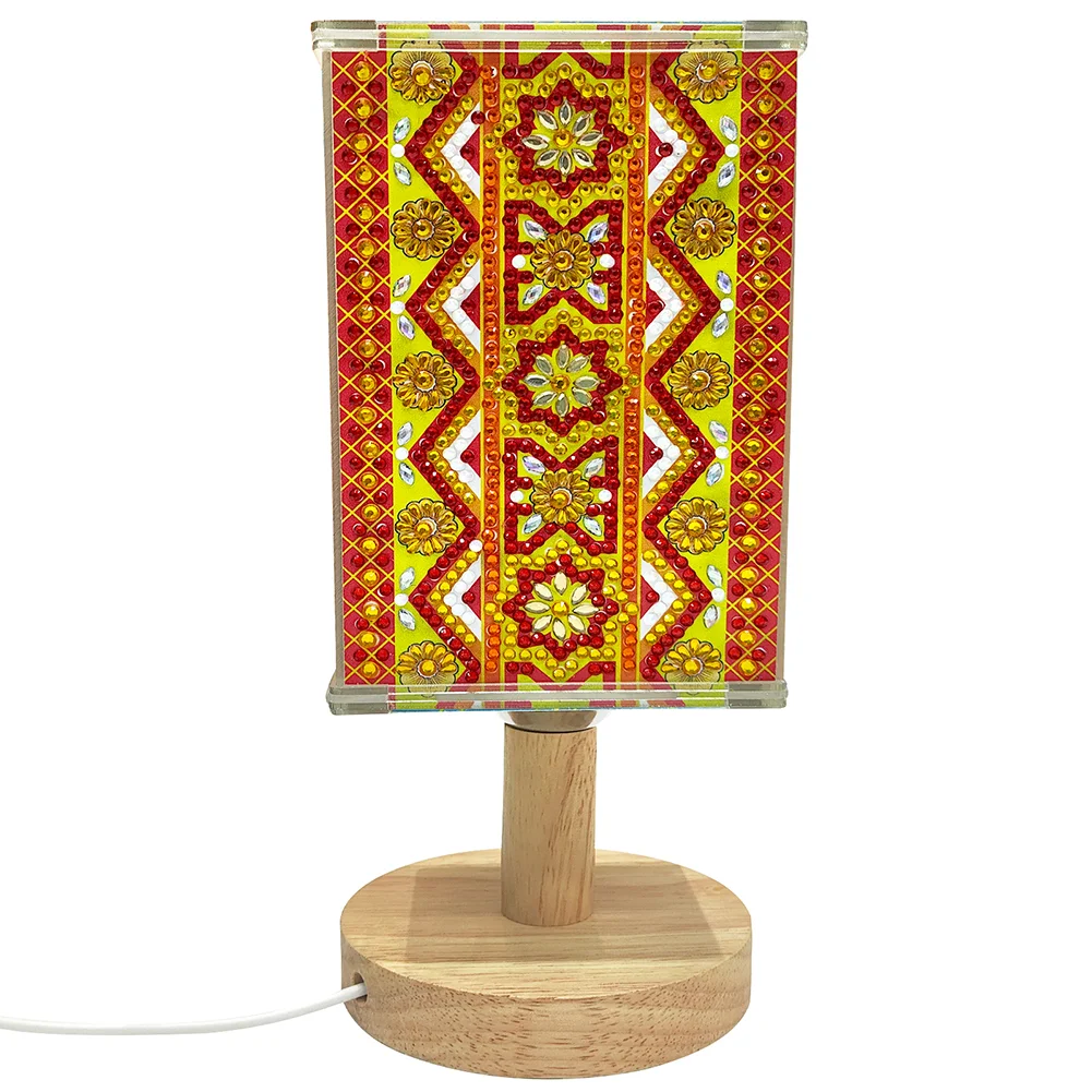 DIY Special Shaped Diamond Painting Symmetry Art Lamp Decorative USB Charge