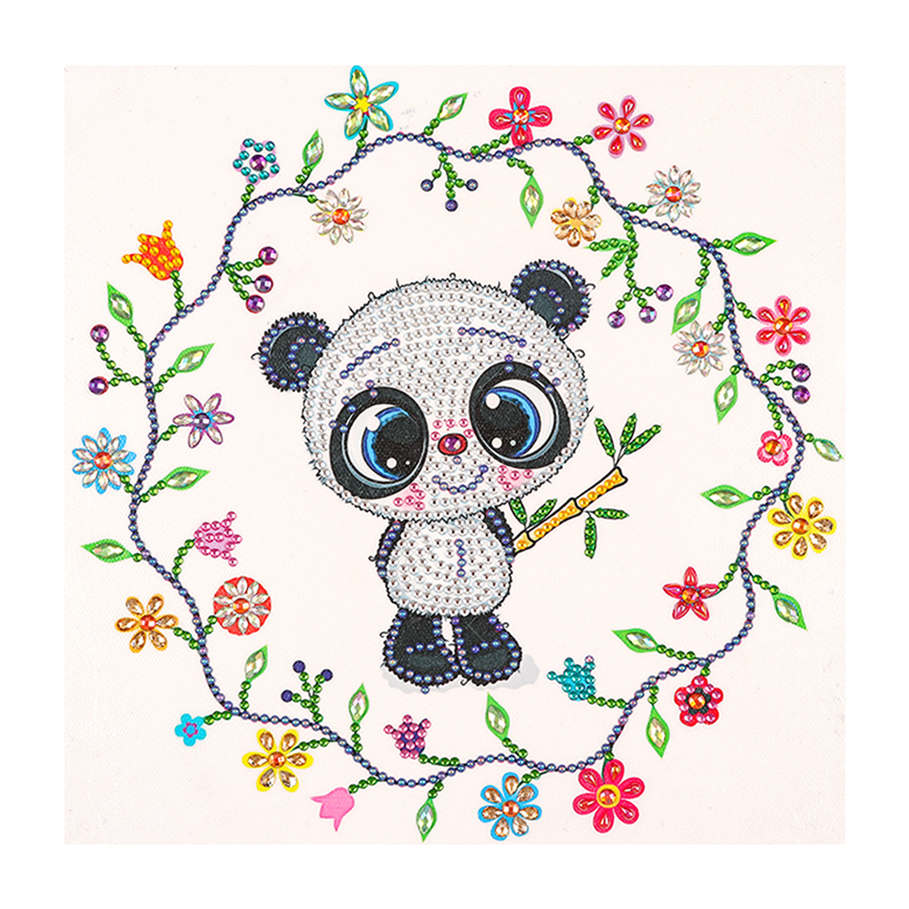 

30*30CM - Special Shaped Diamond Painting - Garland Panda, 501 Original