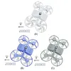 Screw in Ceiling Fan with Light with 3 Adjustable Color Modes Drone Inspired Led Ceiling Fan Light with Extension Rod & Remote Control for Bedroom Living Room Office