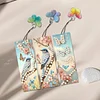 3Pcs DIY Pearl Painting Bird Bookmark with Butterfly Pendant Home Office Supplies Gift for Book Lovers