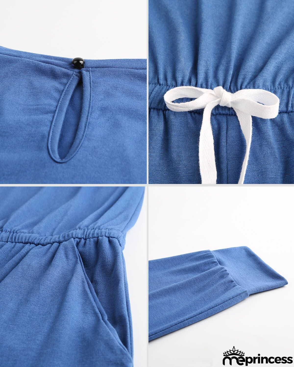 Women's Loose Fit Off Shoulder Jumpsuit Rompers with Pockets