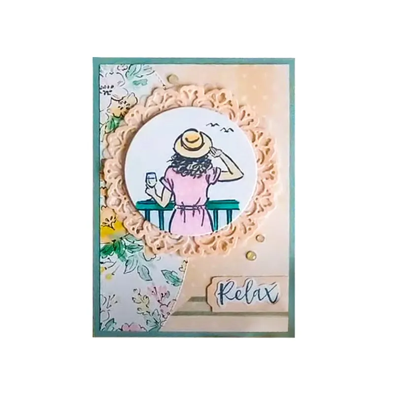 New Arrival Woman English Metal Cutting Dies And Clear Stamps For Diy Photo Album Handmade Paper Card Decoration Craft Cut Die