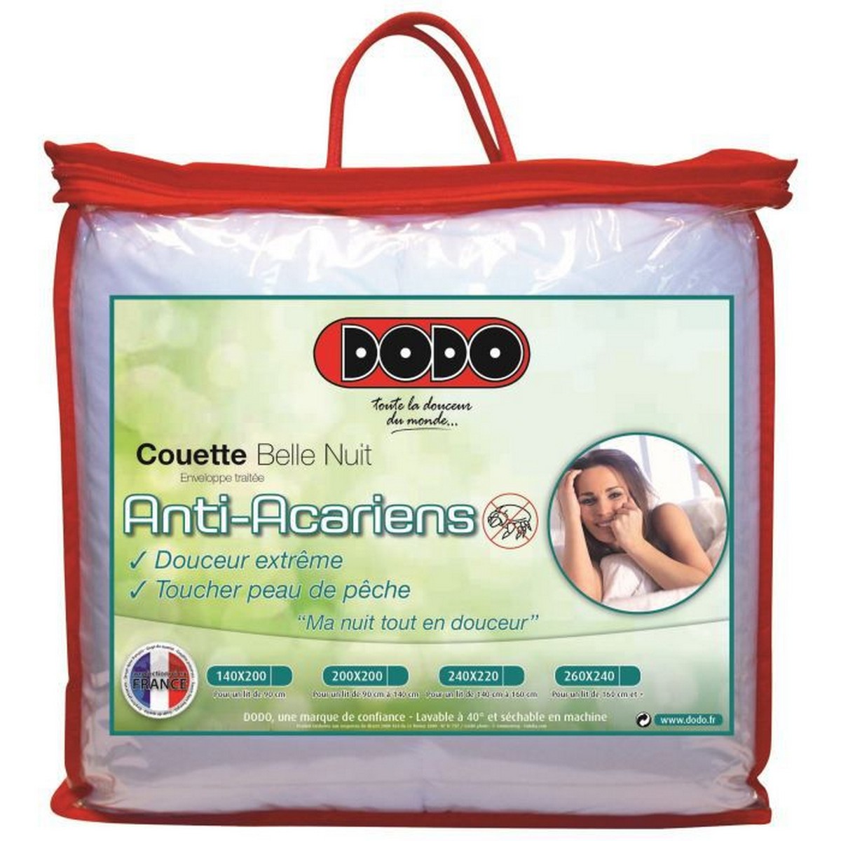 Duvet DODO Nice Night 350 g/m&sup2; Anti-dust mite White 200 x 200 cm