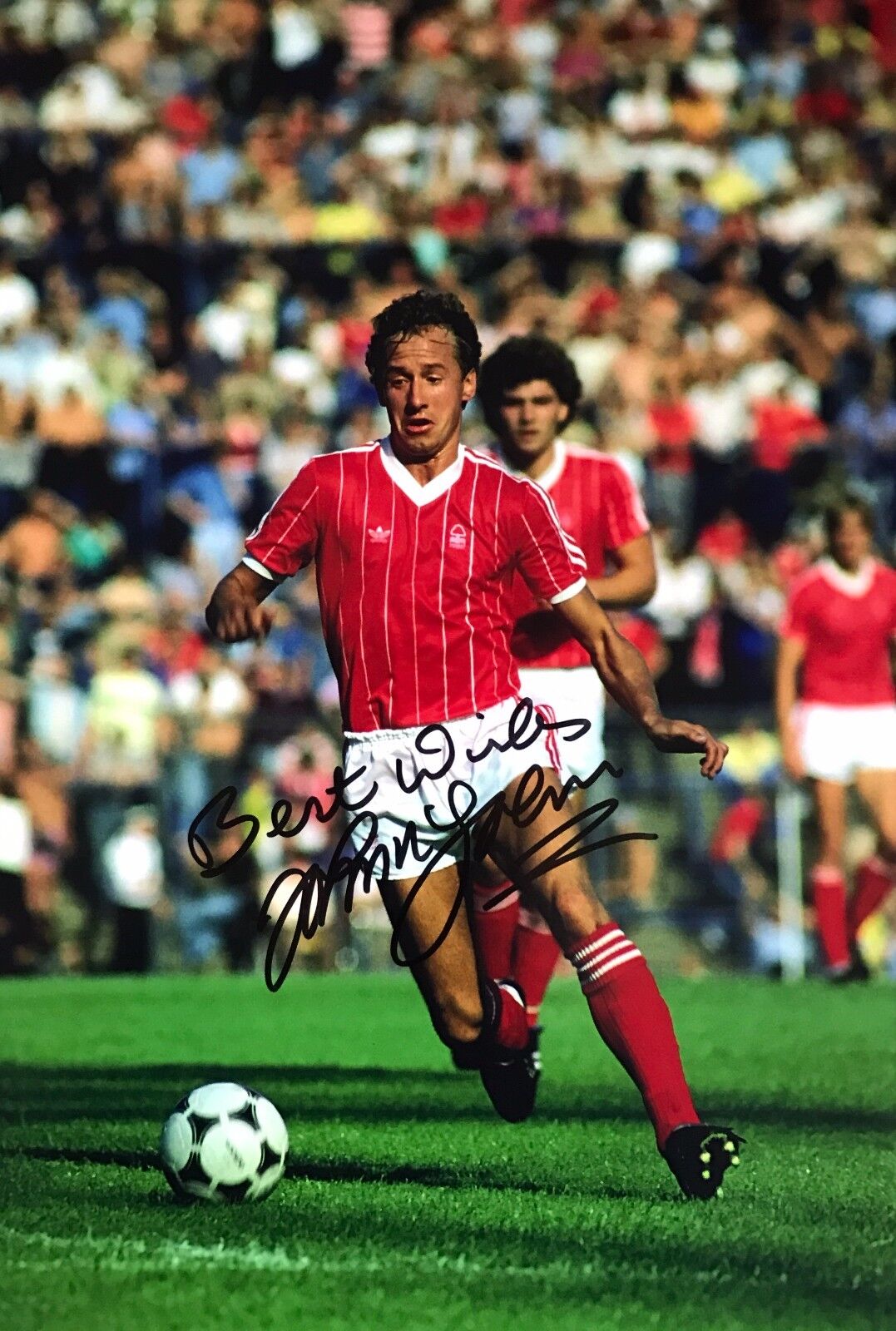 John Mcgovern Main Signé Nottingham Forest 18x12 Photo Poster painting 2