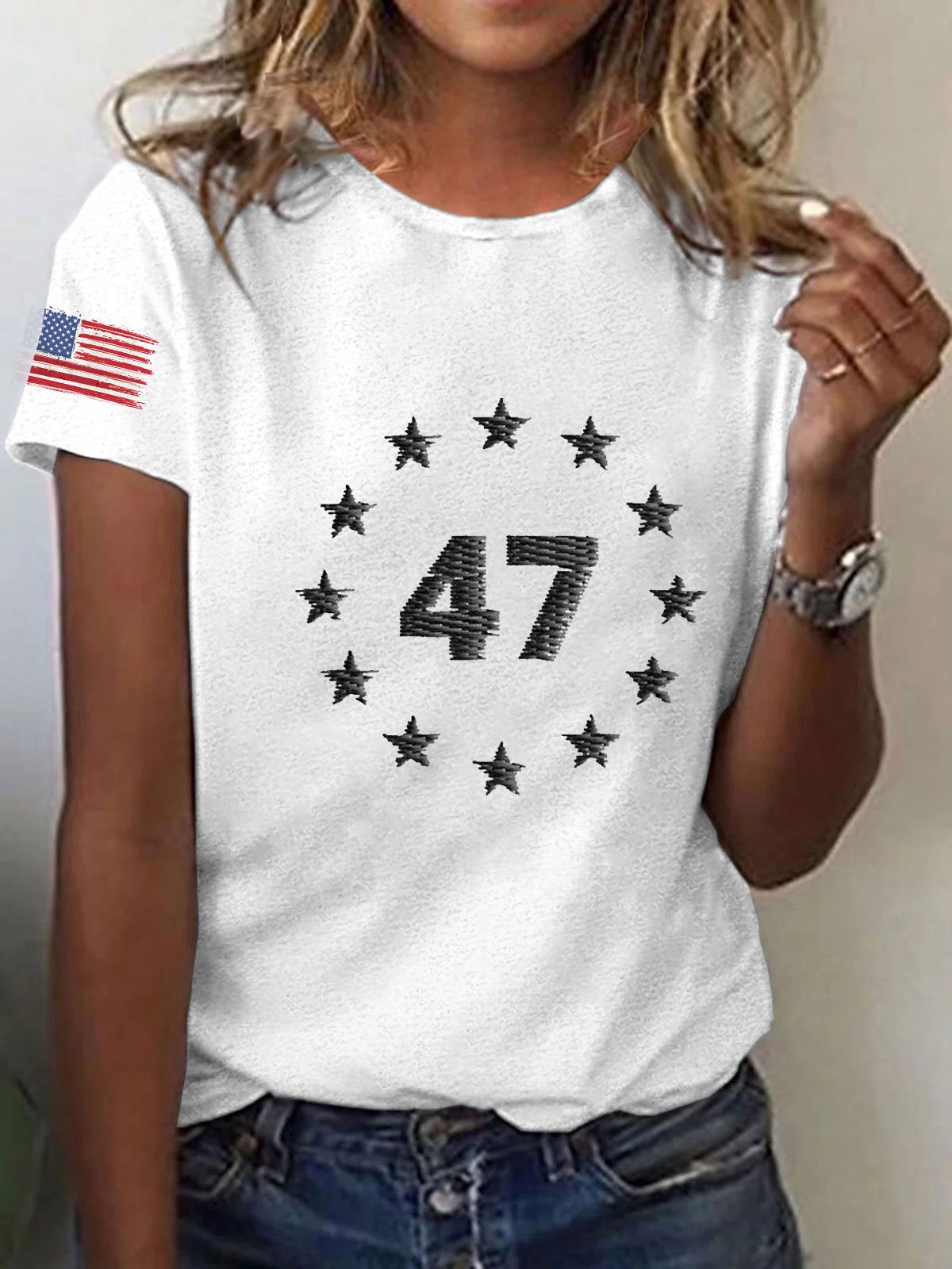 Women's 47 Flag Print T-Shirt