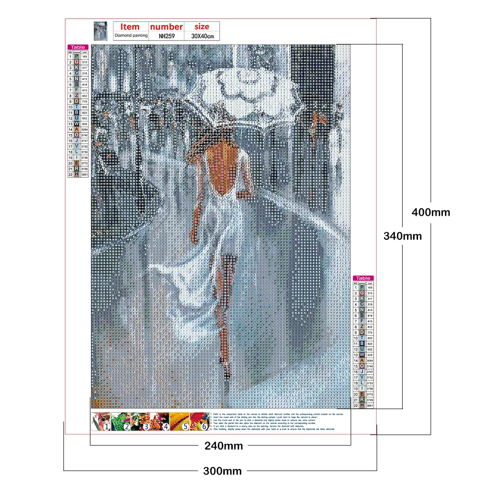 2pcs/Set Diamond Painting - Full Round Drill - Aesthetic Street(Canvas|30*40cm)