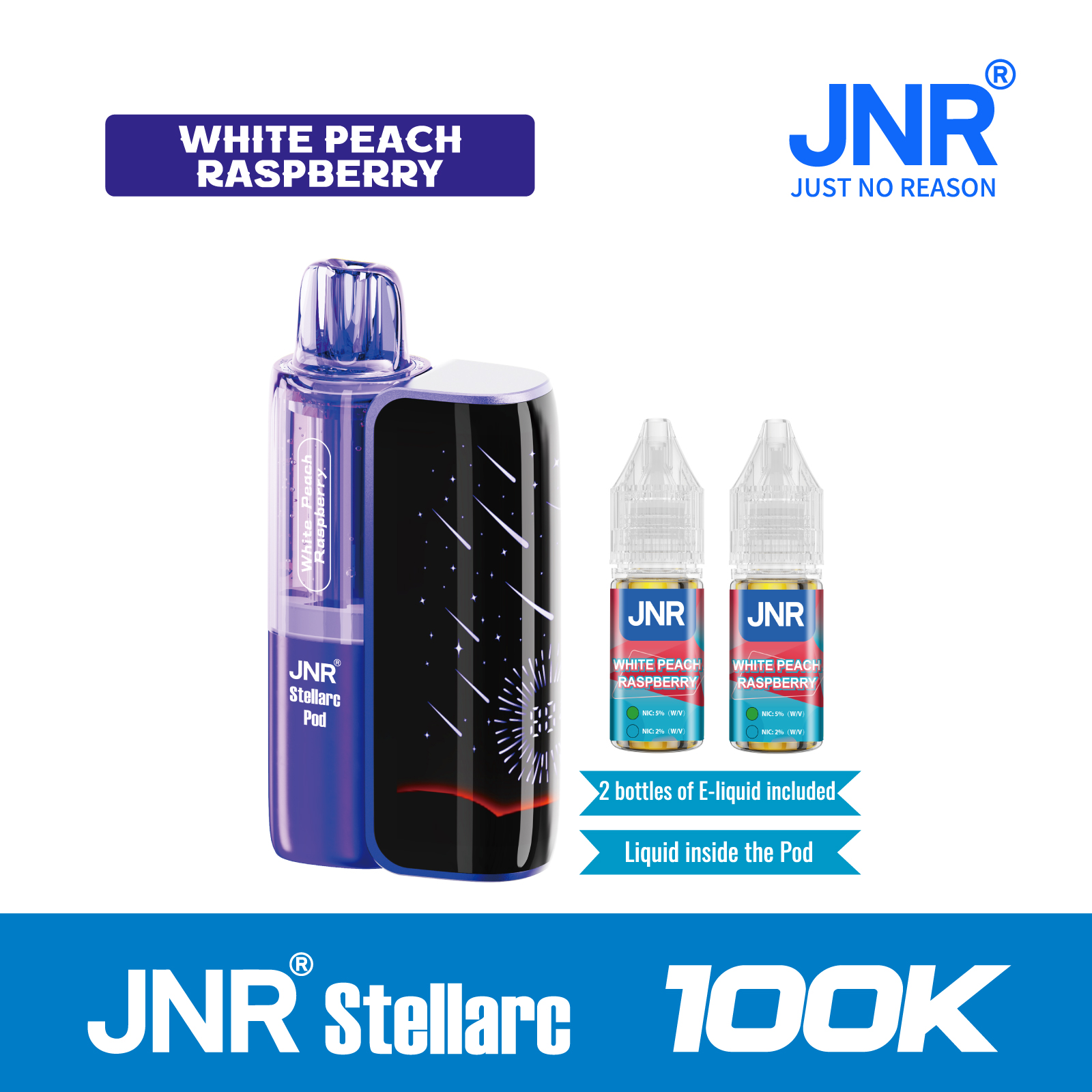 JNR Stellarc 100K Puffs Kit - Refillable & Replaceable Pod Vape Best Vape