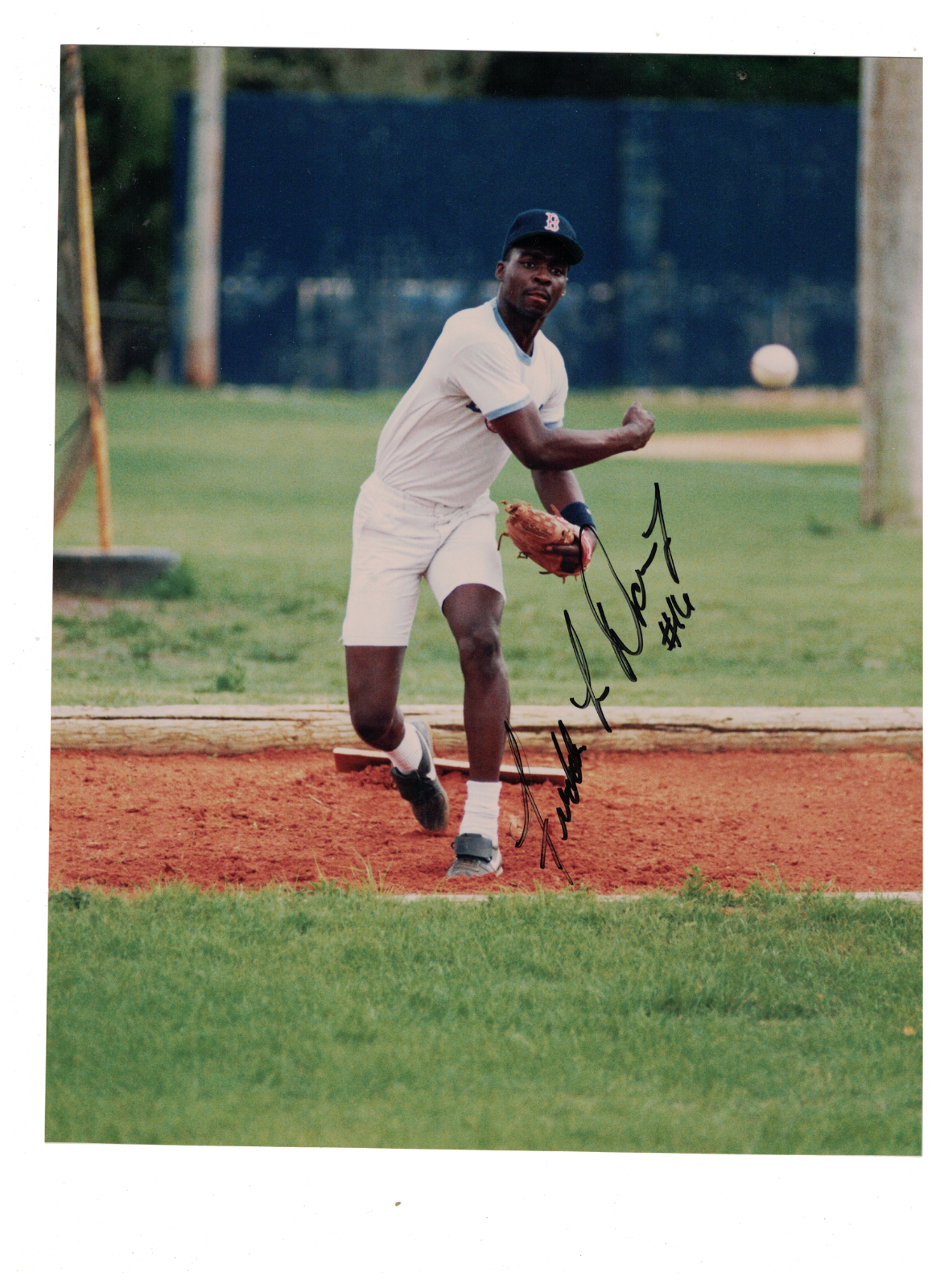 Freddie Davis Boston Red Sox Signed 8x10 Photo Poster painting W/Our COA READ JH