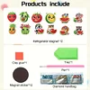 12PCS DIY Diamond Art Refrigerator Sticker Kits for Home Decor (Fruit)