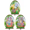 3D Wooden Easter Egg Rabbit Special Shaped Diamond Painting Lamp Desk Decor Kits