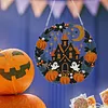 Haunted House Wreath 2D Flat DIY Diamond Painting Pendant Wall Decor 24cm