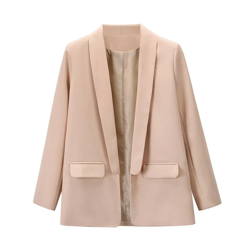 Gentillove Elegant Long Sleeve Turn-down Collar Blazer Office Lady Formal Slim Coats 2020 Women's Demi-season Jacket Overcoats