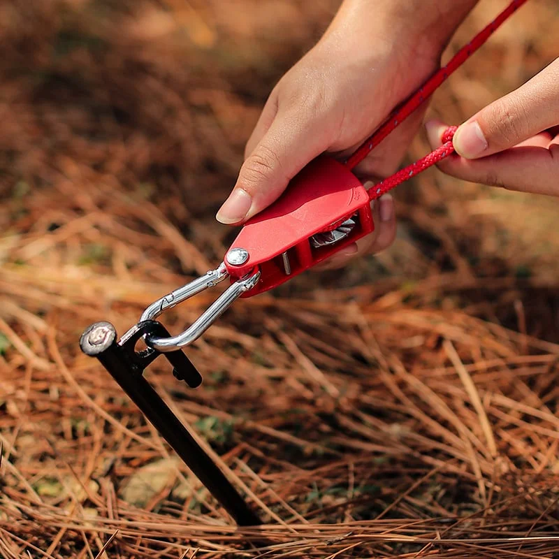 aldorianâ¢-Portable Adjustable Fix Tent High Strength Fast Release Pulley Camping Rope(4 Pcs/Set)