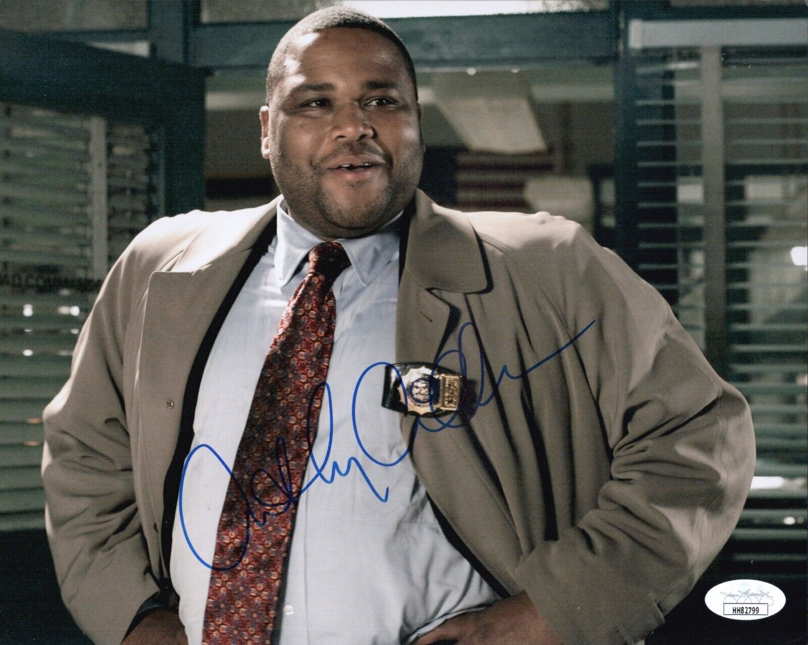 ANTHONY ANDERSON Signed 8x10 Photo Poster painting LAW & ORDER In Person Autograph JSA COA Cert