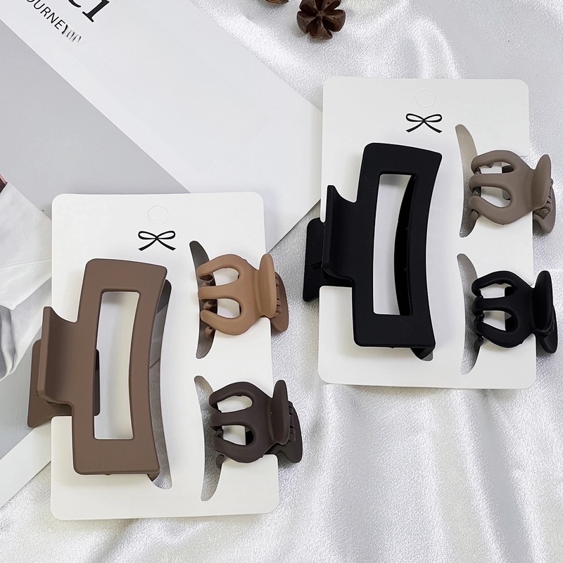 Women’s Basic Minimalist Solid Color Plastic Hair Claws