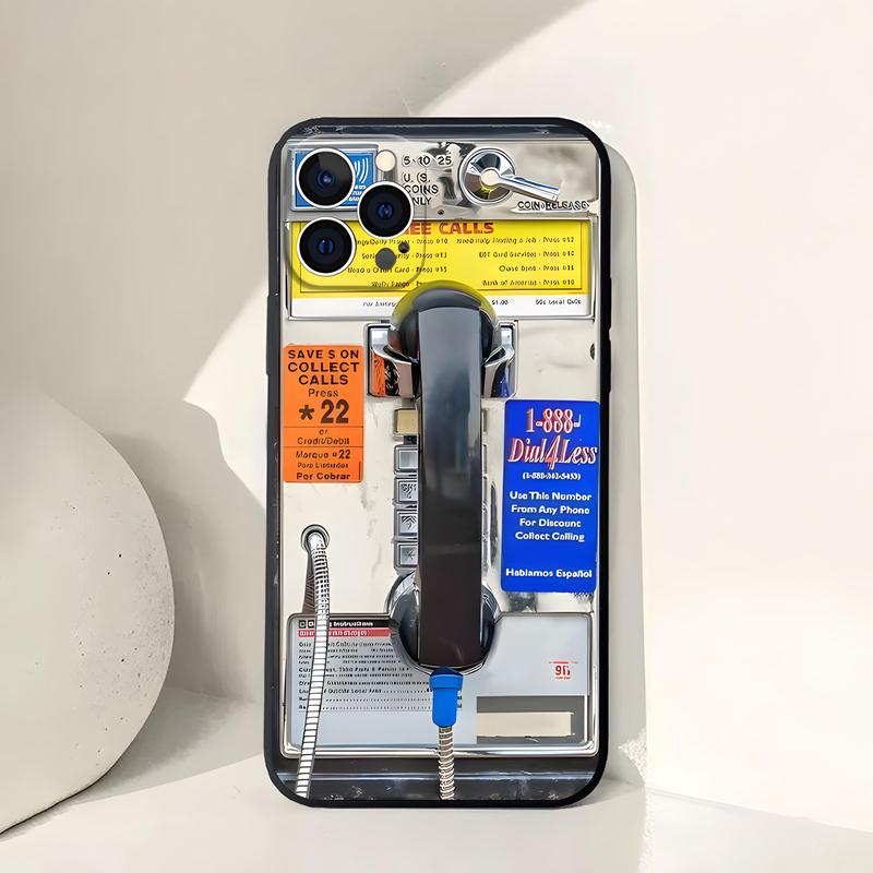 Vintage Phone Booth Pattern Phone Cases, Shockproof Phone Protective Cover, Phone Accessories Compatible with iPhone Protector Screen Protector iphone 13 case， iphone 11 cases， iphone 12 cases
