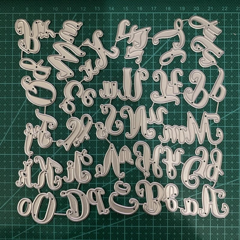 Alphabet Letters Decoration Metal Steel Frames Cutting Dies DIY Scrap Booking Photo Album Embossing Paper Cards