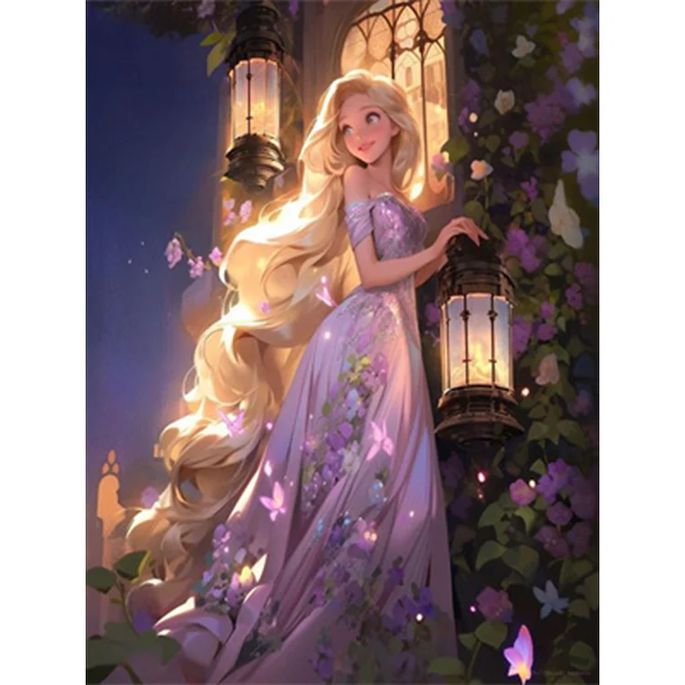 Blonde Princess  50*65CM(Picture) 11CT Stamped Cross Stitch gbfke