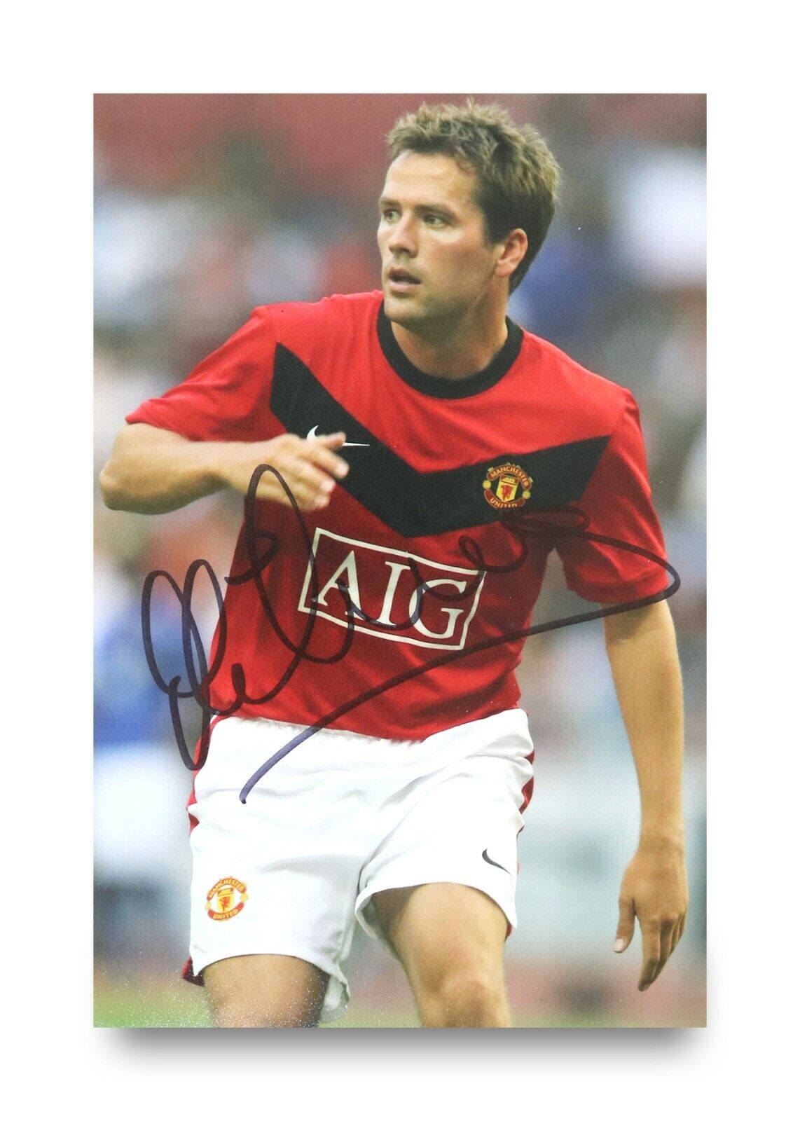 Michael Owen Signed 6x4 Photo Poster painting Liverpool England Manchester United Autograph +COA