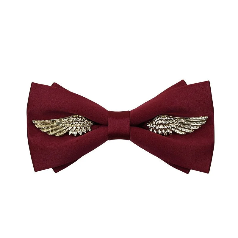 Upscale White Shirt Tassel Chain Rhinestone Bow Tie Bowtie Wedding Best Man Bowknot Red Luxury Tie Formal Dress Gifts for Men