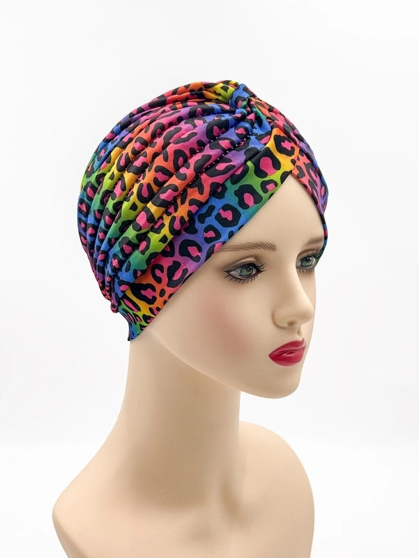 New Color Printed Leopard Print Indian Hat Popular Headscarf Cap Baotou Hat