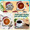 10pcs/set DIY Diamond Art Halloween Art Diamonds Coaster with Holder Kits (Dog Paw Christmas)