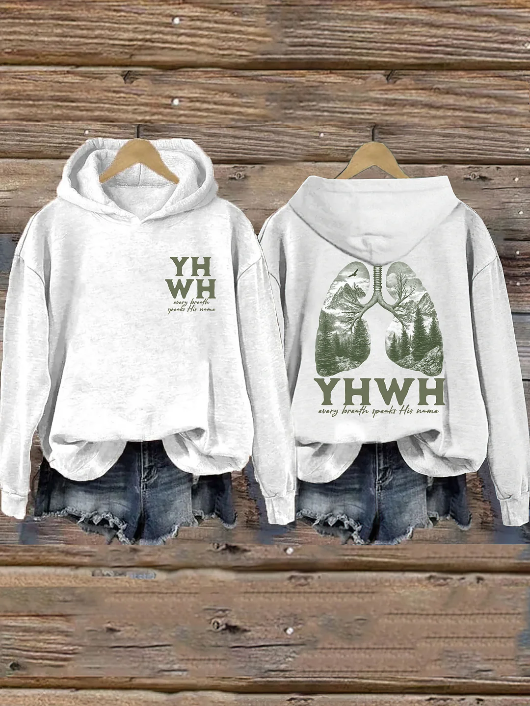 Yhwh Lungs Christian Hoodie